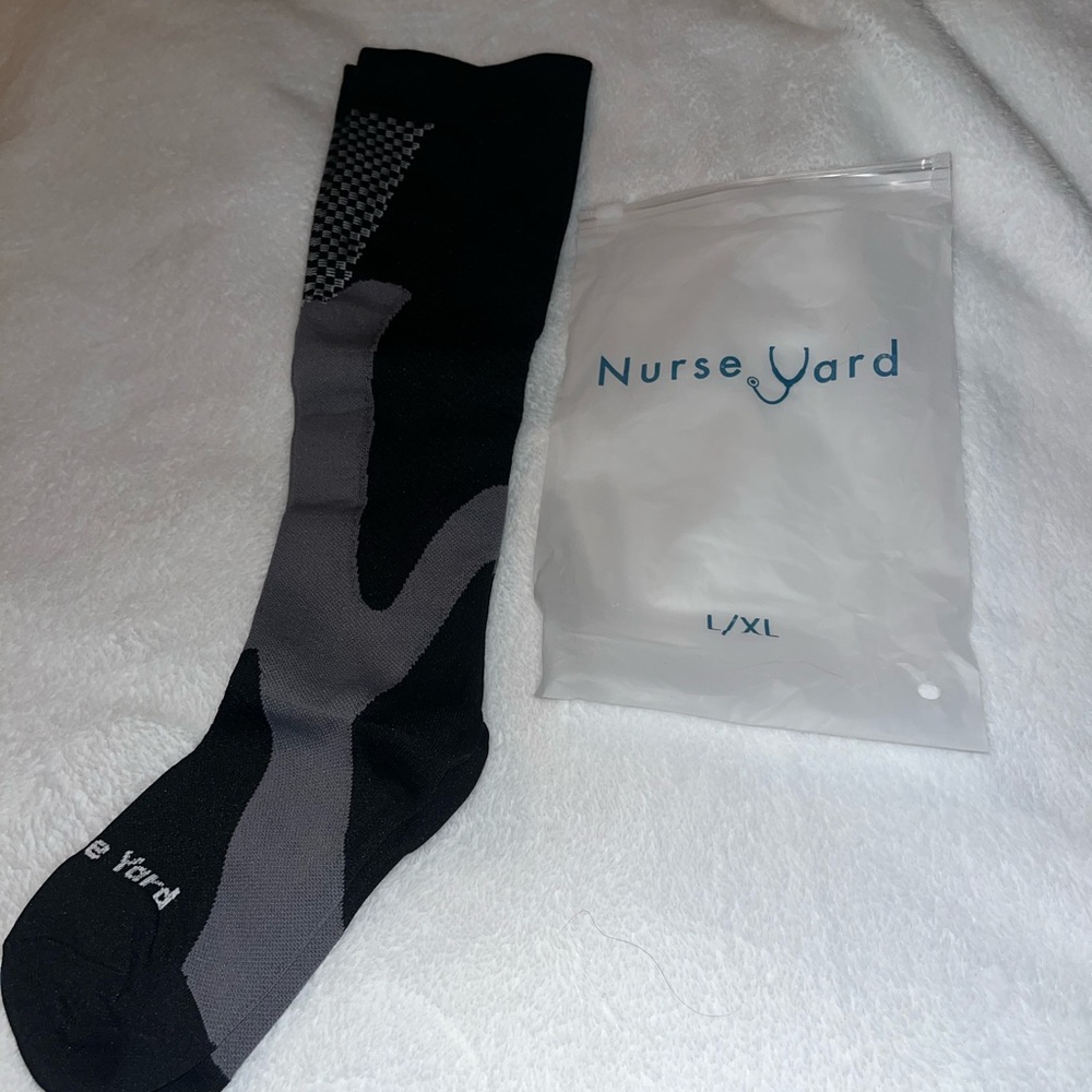 Black and Gray Compression Socks